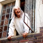 Scrooge, having been schooled by ghosts