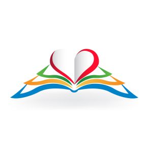 53035439 - book with heart love shape .educational logo vector image